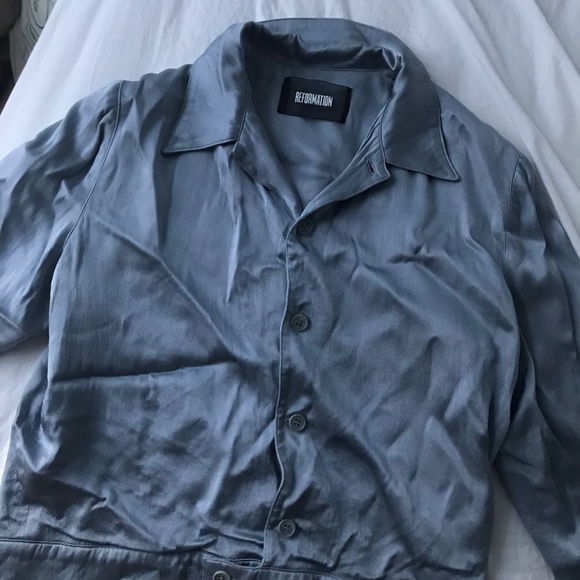 Reformation Satin Bomber Jacket - Picture 4 of 5